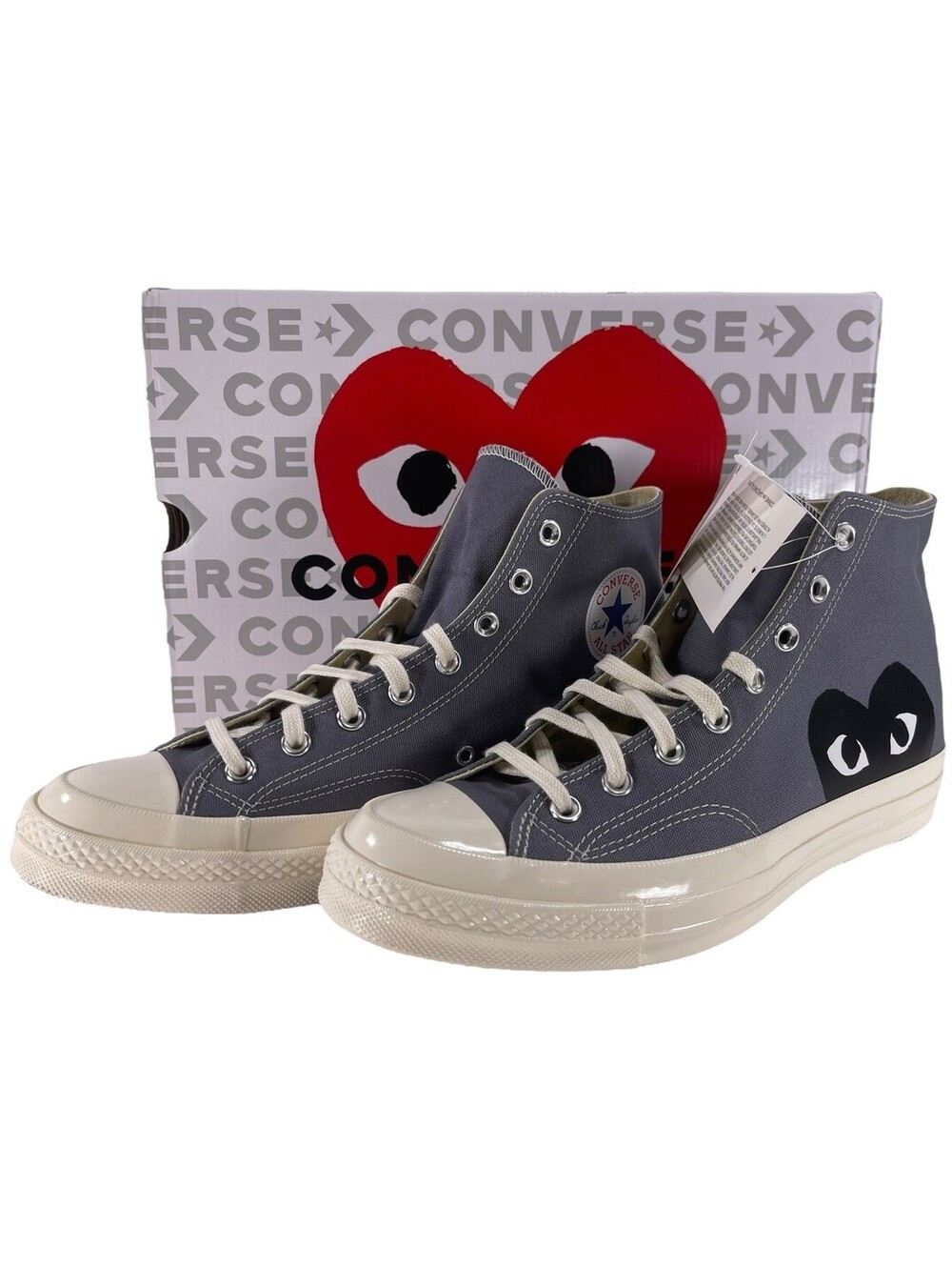 Converse CDG Chuck Taylor 70 Hi Comme des Garcons PLAY Steel Gray 171847C 12 Men